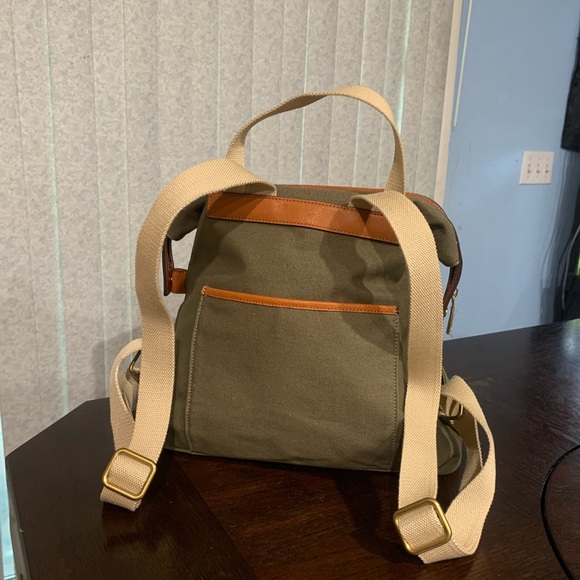 G.i.l.i. GOt It Love it -Army green canvas back pack - Picture 2 of 14